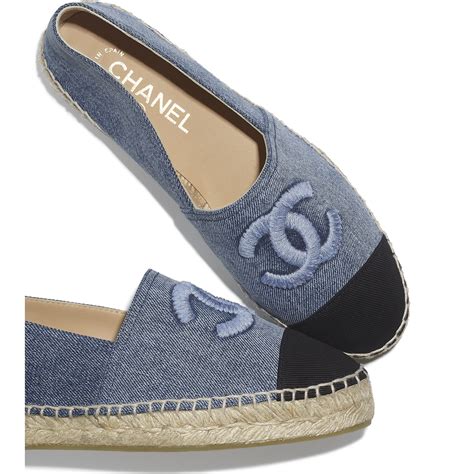 chanel denim espadrille|Chanel espadrilles size chart.